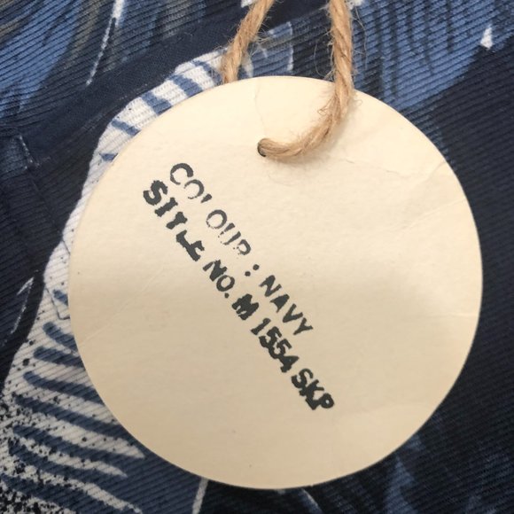 NWT FRYDAY CLUB Polo Shirt Navy/White Floral Print Size L Father's Day Gift! - Picture 7 of 11